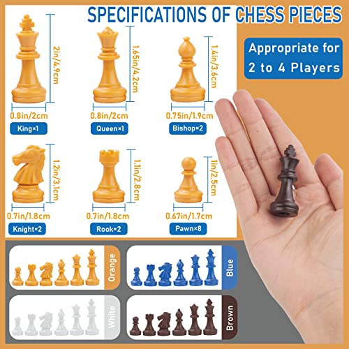 Three Or Four Players Chess Set：a Leather Game Mat + 4 Packs Of Pieces (64 Pieces) + 1 Game Manual + A Drawstring Storage Bag. A Strategy Chess Game For 2-4 Players #TOP3