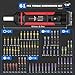 VANPO Torque Screwdriver, 10-80In-lb Torque Screw Driver Wrench Driver Set, 1/4” Drive Inch Pounds Torque Wrench Screwdriver with 60 S2 Bits for Maintenance, Tools, DIY, Bike Repairing and Mounting