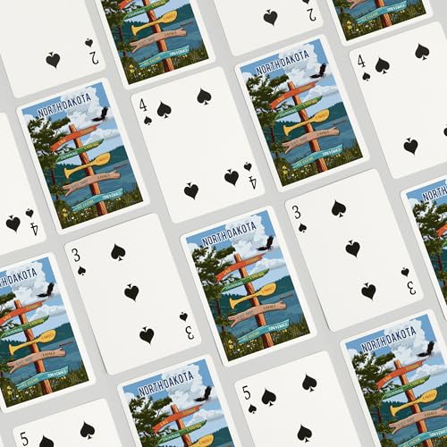 Baraja de cartas Poker North Dakota 52 piezas miniatura 4