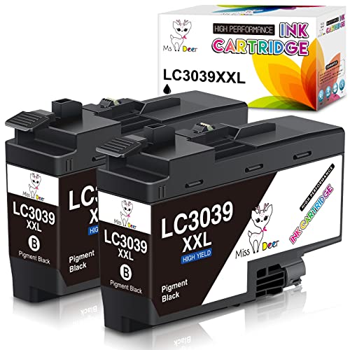 Image of Miss Deer LC3039 XXL Black Ink Cartridges Replacement for Brother LC3039 XXL LC-3039BK LC3037,Work for Brother MFC-J5945DW MFC-J6945DW MFC-J5845DW MFC-J6545DW,2 Black