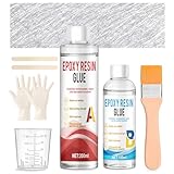Glasfasermatten und Epoxidharz Set, Glasfaser Reparaturset, Epoxidharz + 1m² Glasfasermatte 300g - Wird zur Reparatur von Schiffen, Rohren und Vielen Anderen Oberflächen Verwendet, 200+100ml