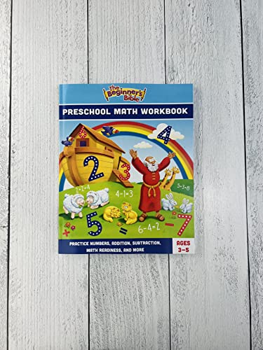 Image of The Beginner's Bible Preschool Math Workbook: Practice Numbers, Addition, Subtraction, Math Readiness, and More