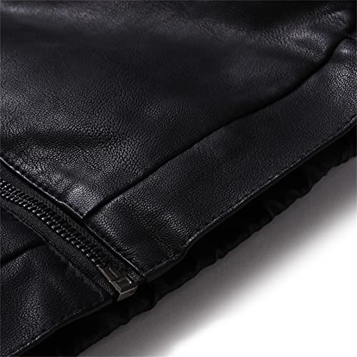 Chaqueta de Cuero con Capucha para Hombre Talle 4X-Large miniatura 6