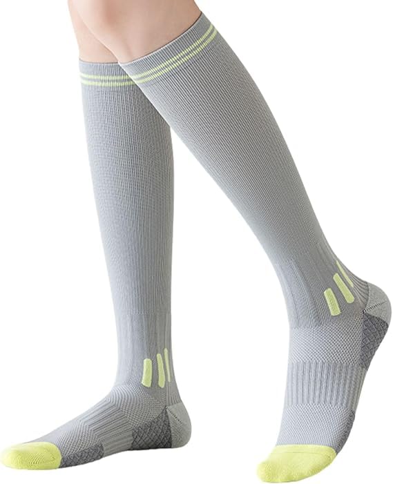 – Women's Knee High Training Socks, Cushioned with Thickened Bottom, Ideal for Yoga, Running, Cycling