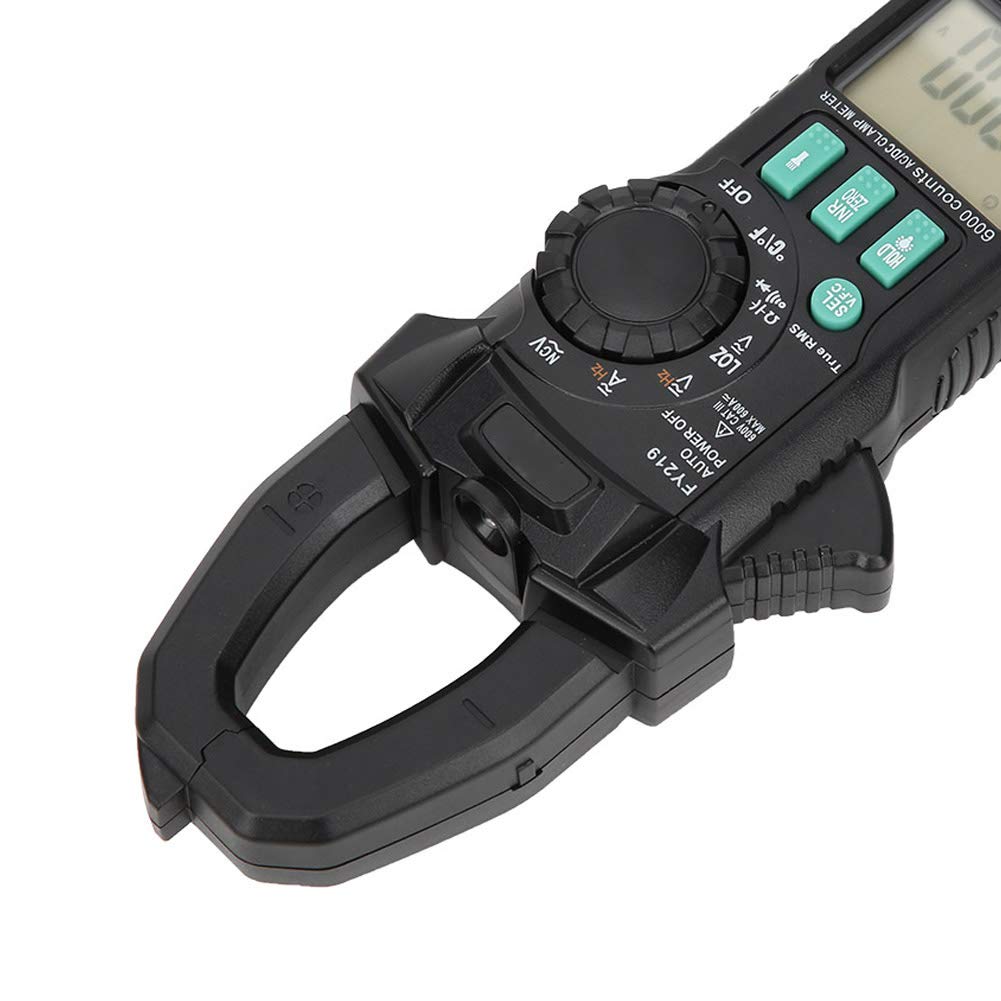 Hyuduo Pinza Amperometrica FY219 Multimetro Digitale, Tester Portatile di Temperatura, Tensione, Corrente ABS, Misurazione Ad Alta Precisione, Amperometro a Pinza per Elettricisti Manutenzione
