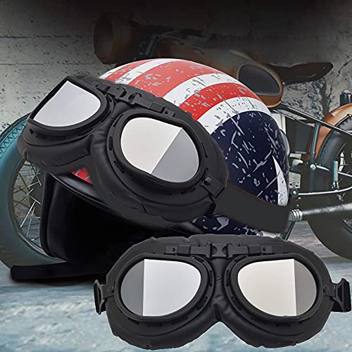 Image of Peicees Vintage Helmet Goggles Motorcycle Goggles Bike Motorcross Pilot Goggle