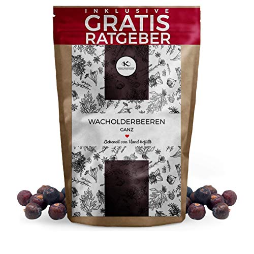 Bayas de enebro enteras 750g | Incluye asesoramiento gratuito | Especias de bayas de enebro para fumar o aceite de bayas de enebro | Enebro para platos de caza Sauerbraten