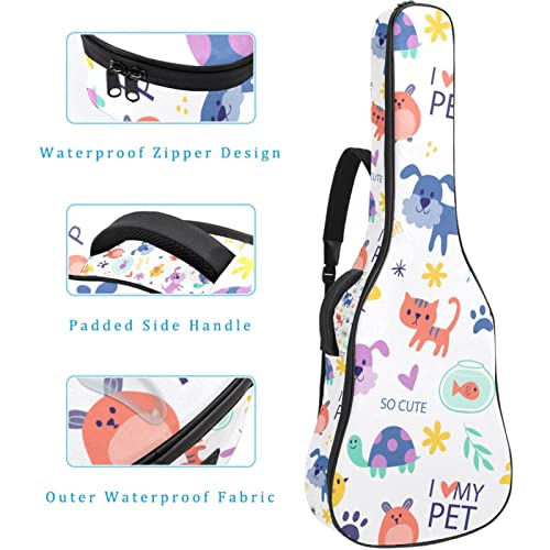 Housse pour guitare acoustique avec motif floral violet de 1 cm d’épaisseur – Housse de transport étanche – 101,6 cm… - Les Beatles, Paul McCartney, John Lennon, RIngo Starr, George Harrison Housse pour guitare acoustique avec motif floral violet de 1 cm d'épaisseur - Housse de transport étanche - 101,6 cm… – Image 5