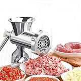 Houchu Meat Grinder Manual Aluminum Alloy Sausage Stuffer Heavy Duty Meat Grinder with Tabletop...