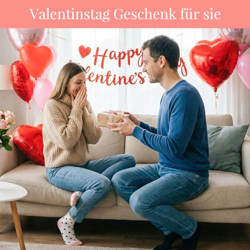 Cirorld Socken Damen 10 Paar，Bunte Baumwollsocken 39-42, Lange Strümpfe, Atmungsaktiv & Bequem, Winter Sportsocken, Streifen Punkte Muster Valentinstag-Geschenk für sie