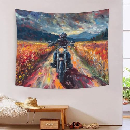 Tapisserie murale tissu vélo hors route 3D tenture décoration salon