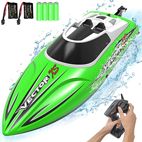 VOLANTEXRC Ferngesteuertes Boot Vector XS, RC Boot RC Boat 20 KM/H, 2,4-GHz Rennboote, 2 wiederaufladbare Batterien für mehr Spielzeit, Pools und Seen Geschenk (Grün) VOLANTEXRC Ferngesteuertes Boot Vector XS, RC Boot RC Boat 20 KM/H, 2,4-GHz Rennboote, 2 wiederaufladbare Batterien für mehr Spielzeit, Pools und Seen Geschenk (Grün)
