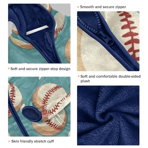 Baseball Girls Fleece Jacket Girls Fall Jacket Girls Zip Up Hoodie Girls Sherpa Jacket 2-10T3