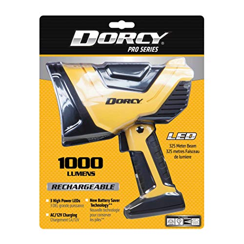 Dorcy Rechargeable Pistol Grip LED Spotlight with Trigger Lock Switch and AC/DC Charging Adapters - Thumbnail 2