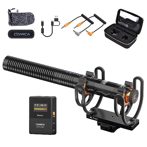 comica VM30ガンマイク ワイヤレスマイ Amazon.com : COMICA VM30 Wireless Shotgun Microphone for