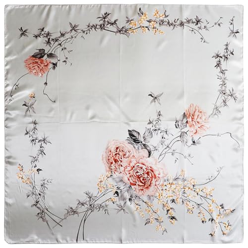Image of Women's 35 inch Satin Square Silk Like Hair Scarves and Wraps Headscarf for Sleeping | Silk Feel Neckerchief, Hair Scarf, Fashion Bandana, Headscarf, Headband, Hair Wrap Sleeping, Daily Fashion Styling