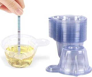 150 Pack 40ml Urine Cups Plastic Disposable Easy to Collect Urine Specimen Cups for Pregnancy Test/Ovulation Test/pH Test (Transparent)