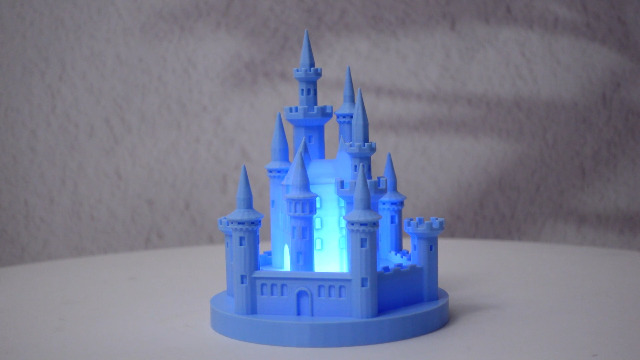 Baquler Castle Cake Topper With Light – USB Rechargeable, Princess Night Light, Wedding & Birthday Decoration