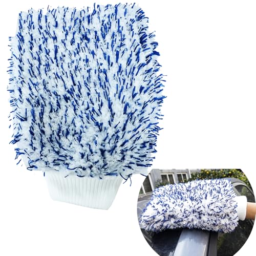 Mewflew Gant de lavage de voiture double face en microfibre – Grand gant de nettoyage en polaire corail, super absorbant, anti-rayures et non pelucheux, idéal pour les voitures, camions, souvs Mewflew Gant de lavage de voiture double face en microfibre – Grand gant de nettoyage en polaire corail, super absorbant, anti-rayures et non pelucheux, idéal pour les voitures, camions, souvs