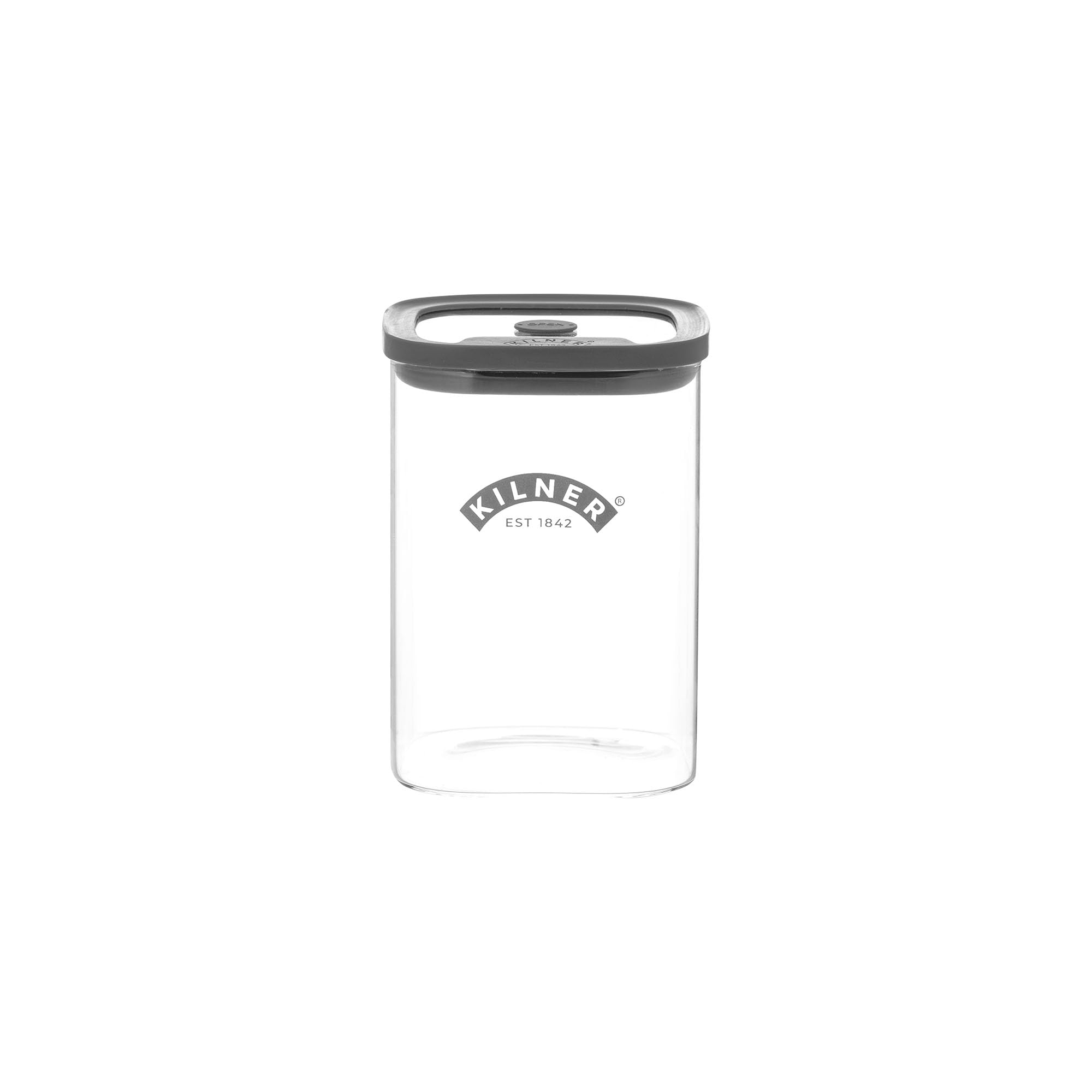 Bote de cristal hermético Kilner de 1L: tarro apilable para alimentos