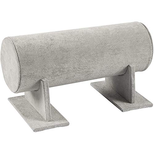 SNOWINSPRING Soporte de Exhibición - Organizador de Soporte de Diadema con Barra en T para Cadenas, Pulseras, Collares, Vitrina, Almacenamiento - Gris