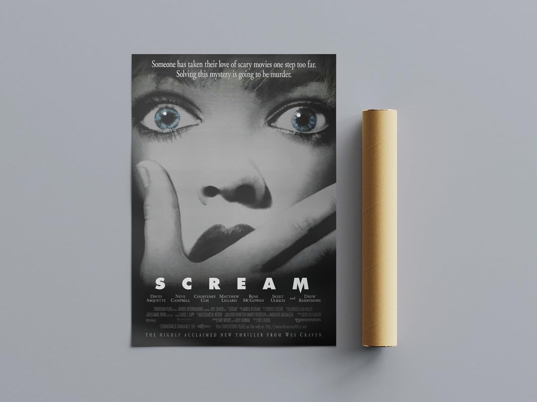 Pixie Posters Multi Colour All Tme Great Horror Movie Posters Scream Wall Art (A4 Size 21Cmx29.7cm)