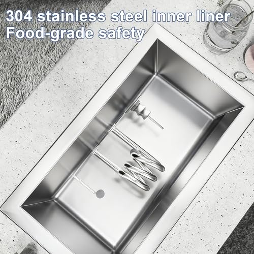 Caldera de agua comercial de 50 litros con grifo y filtro para pared 8
