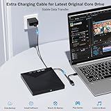 7 IN 1 External Blu Ray Drive, 4k Blu Ray Burner with USB 3.0 Type-C Portable Blu Ray Drive, CD DVD Burner 3D BD Player with SD/TF Ports, 4k Optical Drive Compatible with Windows MacOS Laptop Desktop - Image 6