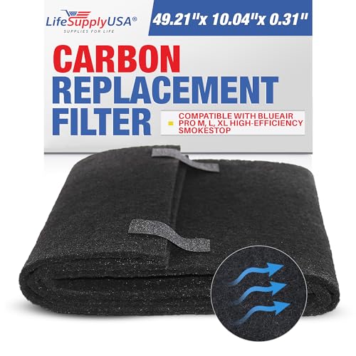 LifeSupplyUSA Cut-To-Fit Activated Carbon Filter Compatible with Honeywell Furnace HVAC Systems Air Purifiers
