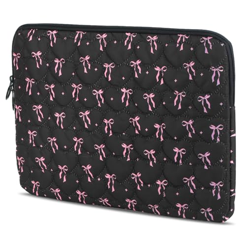 Funda acolchada para laptop 13-15 pulgadas con diseño de moño miniatura 1