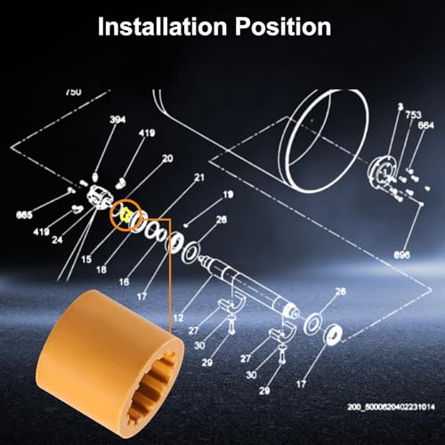 Image of Flexible Coupler Sleeve Compatible with W-Acker N-euson RD880 RD11 RD12-90 RD16-100 Rollers Replace#: 5000178336