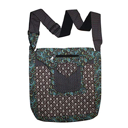 Sac à bandoulière en tissu Freak Scene à motif de fleur bohème