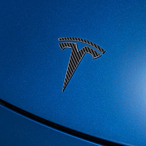 Image of IPG Compatible with Model Y Decal (8 Logo Set) Stickers Set Personalize Your Vehicle (Black Carbon Fiber)