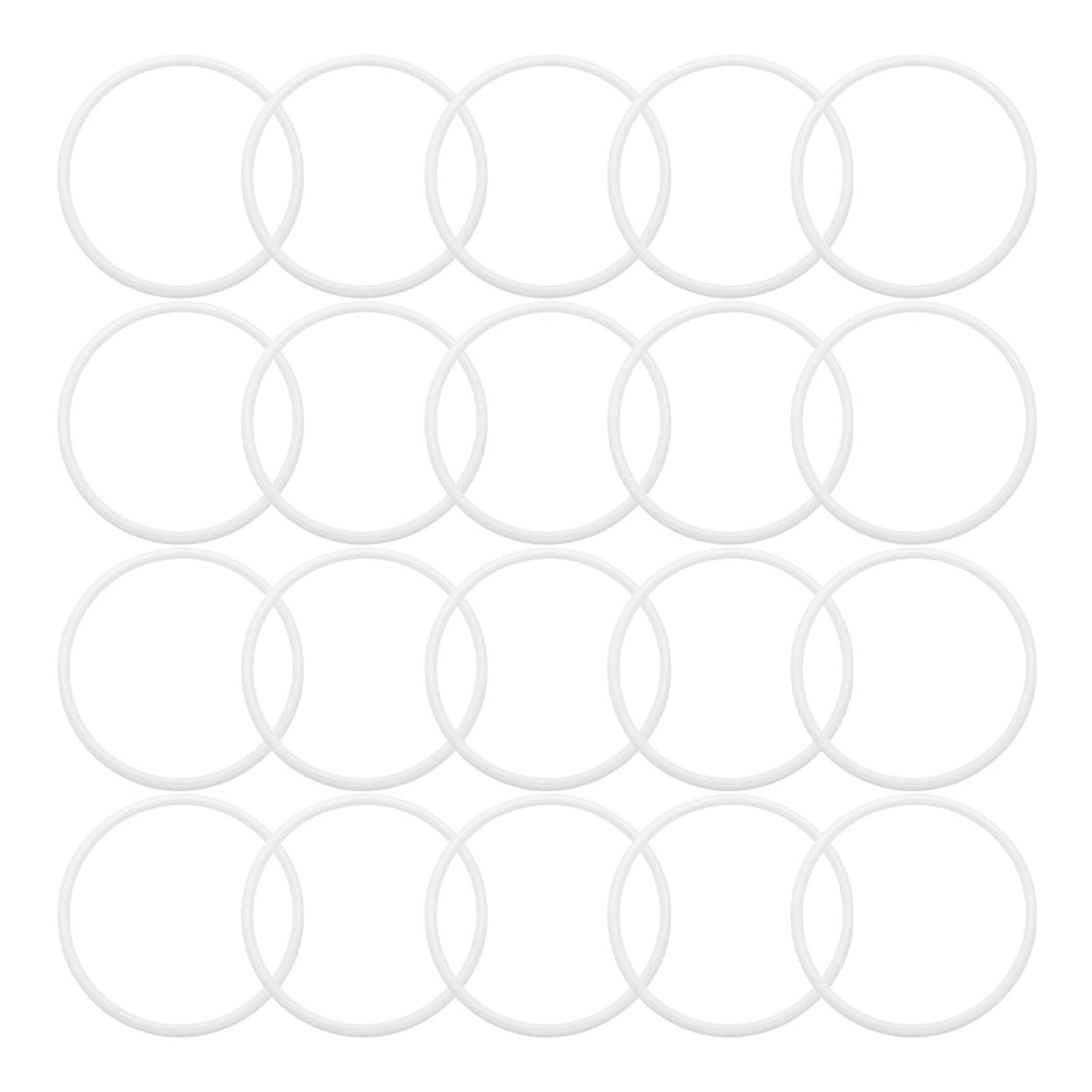 Aros de plástico blanco para atrapasueños que eliminan deformaciones en tus proyectos de macramé