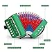 Kids Accordion, 10 Keys Control Mini Accordion Toy Gifts Easy to Play for kids Children Beginners Lightweight Musical Instrument Developmet Fit for 3 years and over (Green)