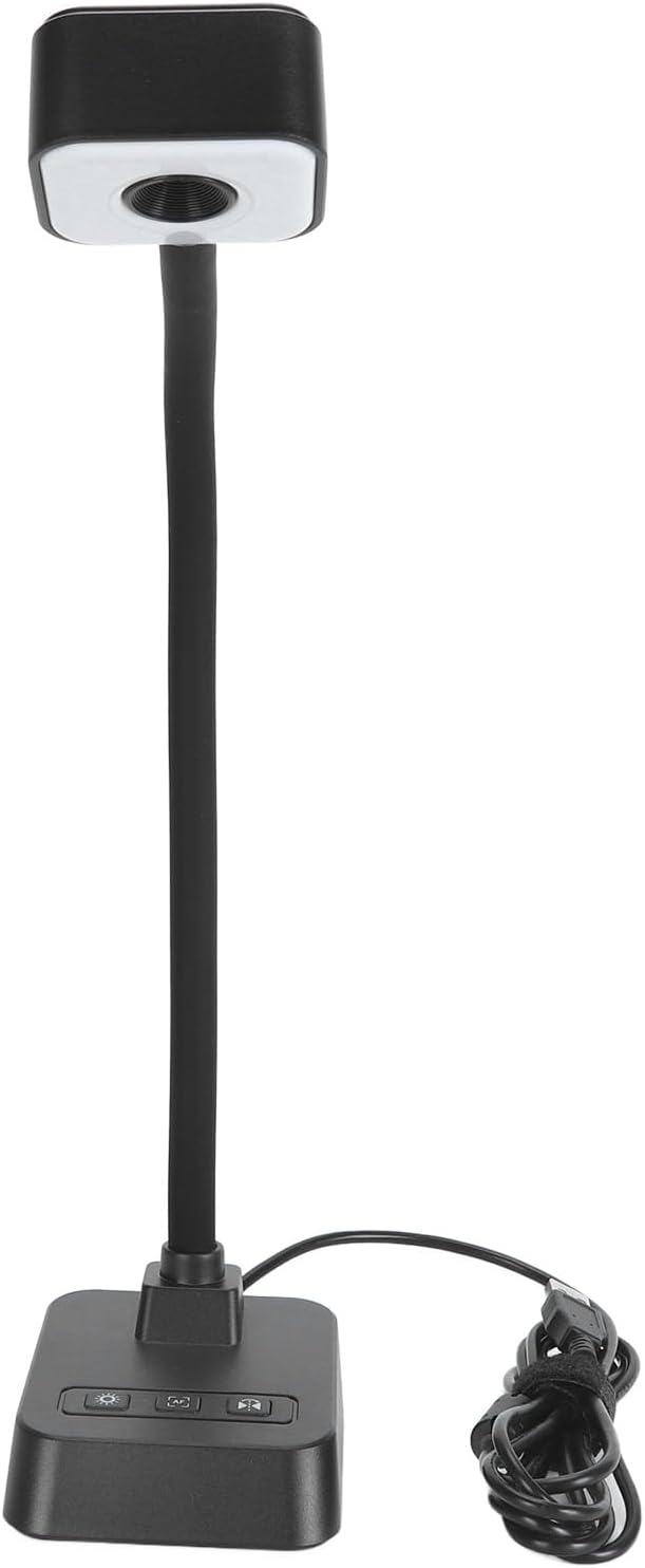 Keenso 4K Document Camera USB Webcam 360 Deg Rotatable Mic Foldable for WindowsRemote Education