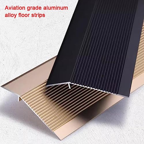 KADEUX Drempelreductie Fluit Aluminium, 10cm Extra Brede Vloer Overgangsstrip, Vinyl Vloer Drempel Strip, Badkamer/Keuken/Balkon Oprit (Color : Purple gold) - Image 4