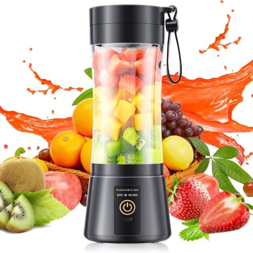 Image of Portable Personal Size Blender - Mini Blender Make Smoothies | Small Blender with BPA-Free Cup, Lightweight, Powerful Blending with 6 Stainless Steel Blades, Easy Clean, Suit in Office /Gym