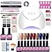 Produktbild Saint-Acior 36W UV+LED Nagellampe Gel-Lack Starterset 10x UV Gel Nagellack für Gelnägel Nageldesigen UV Gel Lacken Farbgel Nagelset