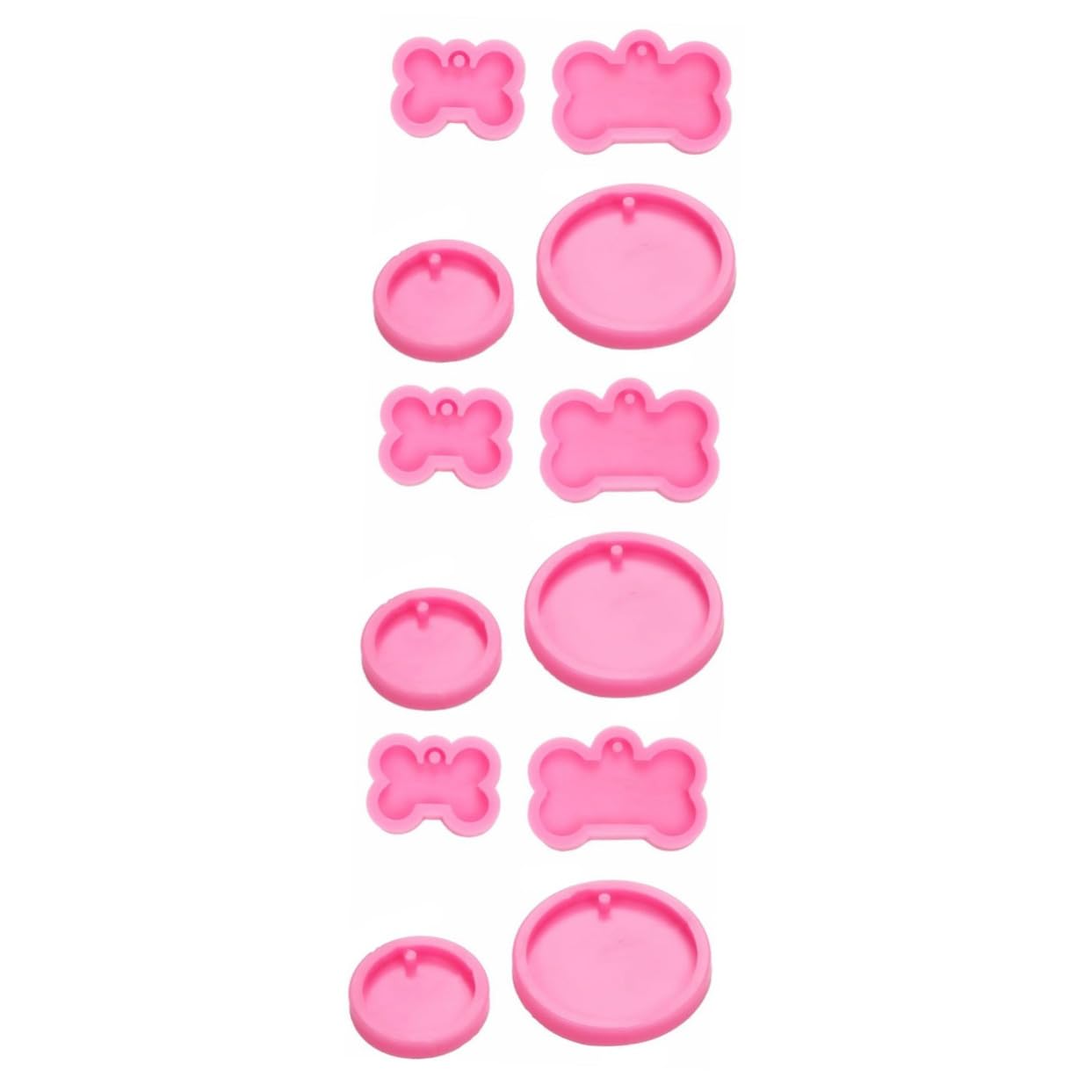 3 Set Stampo in Silicone Forma Osso Per Dolci E Portachiavi E Resistente Per Creazioni Da Te Per Regali Personalizzati 4 Pezzi*3