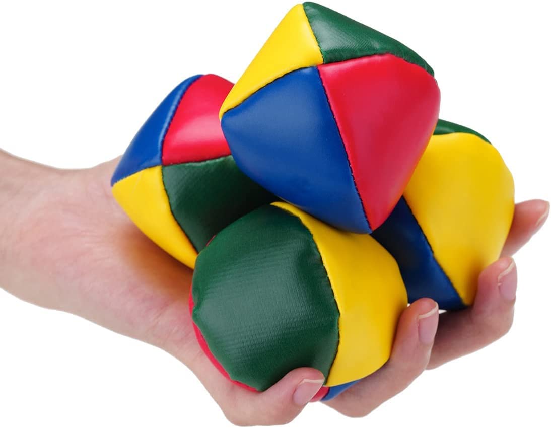 HOT BARGAINS Pack of 3 Juggling Balls Durable Soft Smooth For Beginners Children And Professionals With Easy Grip Size 5cm/2inches Juggle Coloured Set Circus Clown Toy