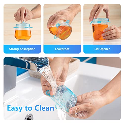 Small Silicone Stretch Lids, 12PCS 2.6"/6.5cm Zero Waste Reusable Silicon Container Lids Covers for Jars Bowls Cups Bottles Cans Pots (12PCS, Small)