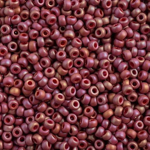 Miyuki Seed Bead 8/0 Frosted Glazed/Rainbow Pink Rosewood Matte AB 250Grams of Japanese Glass Beads