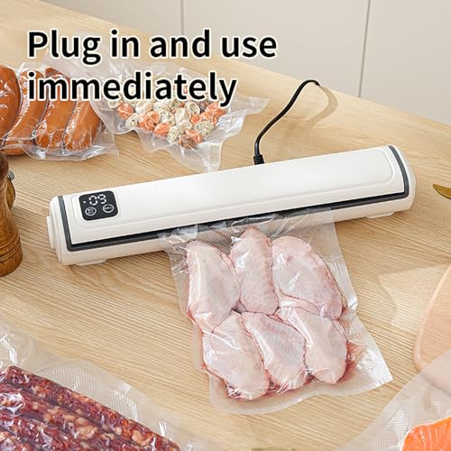 Vacuum Sealer Machine – Compact Size, Quick Sealing Cycle (10‑20s), Dry & Moist Food Modes, Includes Cutter and 10 Sealer Bags - image 3