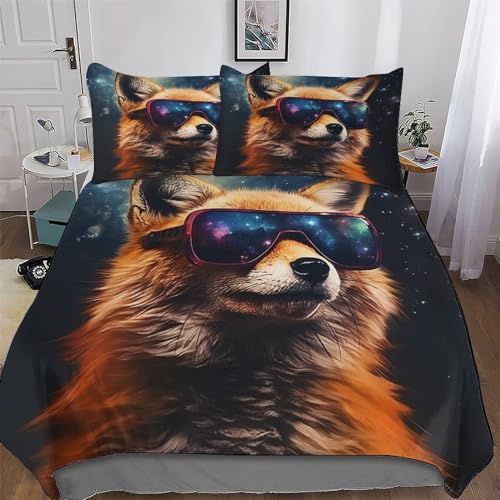 Housse de couette renard parure de lit finitions premium - 2