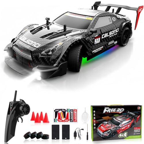 LFOLUSU Remote Control Car RC Drift Car 1:16 Scale 4WD RC Vehicle with LED Lights 2.4GHz 30km/h RTR...
