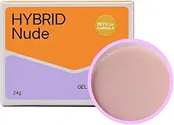 Gel Vòlia Hybrid Nude Blister 24g Alongamento de Unhas Profissional Alta Durabilidade