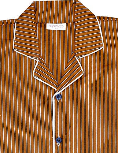 Image of Unisex 100% Pure Cotton Short Sleeve Striped Night Suit for Boys and Girls Full Pyjama and Top Combo Set (SM-00523UNISEXSWPT Multicolor)