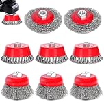 8PCS Wire Wheel Cup Brush, Wire Brush for Angle Grinder, Angle Grinder Wire Brush, Thread M14 x 2 Heavy Duty Wire Brush for Drill, for Rust Removal,Weld Cleaning,Paint Removal, Grinding