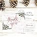 25 4x6 Woodland Christmas Holiday Thank You Postcards Bulk, Blank Cute Modern Fancy Winter Note Card Stationery For Wedding, Bridesmaids, Bridal or Baby Shower, Teachers, Religious, Business Cards
